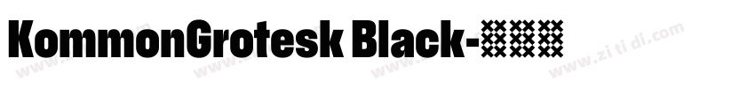 KommonGrotesk Black字体转换